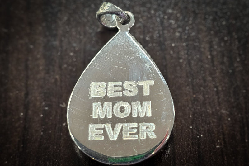 cremation jewelry pear drop pendant with opal